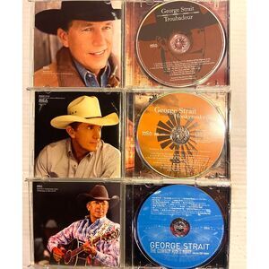 George Strait 3 CD Lot Troubadour Honkytonkville The Cowboy Rides Away NICE LOT